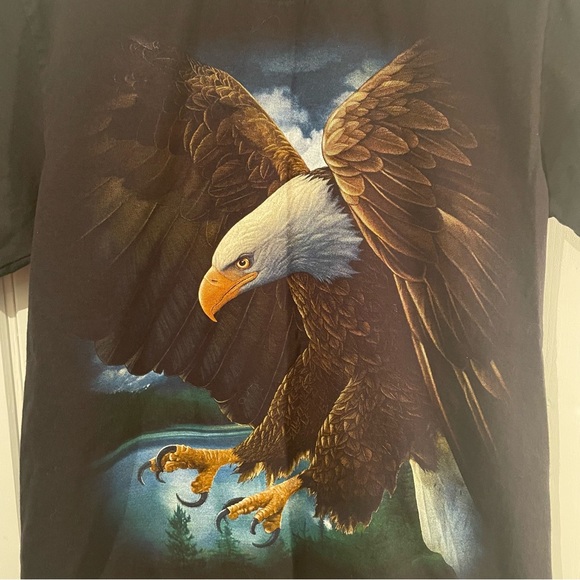 Rock Eagle Classic Vintage Single Stitch Tee T-shirt Bald Eagle Graphic Size Med - Picture 5 of 5